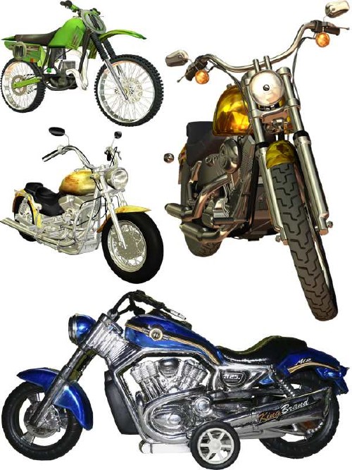 Мотоциклы и мопеды (подборка клипарта)