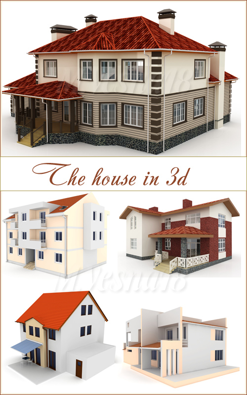   3d,  / The house in 3d, stock images