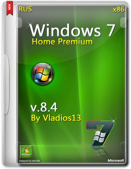 Windows 7 SP1 Home Premium x86 v.8.4 By vladios13 (RUS/2014)