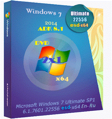 Windows 7 Ultimate SP1 (x64) En-RU Adk8.1 2x1 (By Lopatkin) (2014) English + Russian - TEAM OS