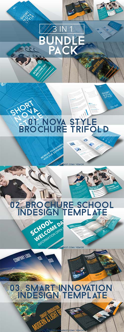 CreativeMarket Bundle Trifolds InDesign Templates