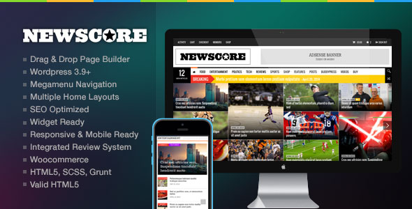 ThemeForest - NewsCore v1.6.0 - A Blog, Magazine and News Theme for WP