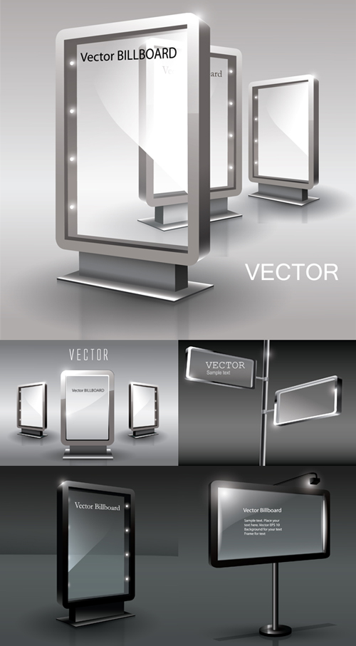 Outdoor light boxes showing the effect of three-dimensional vector material