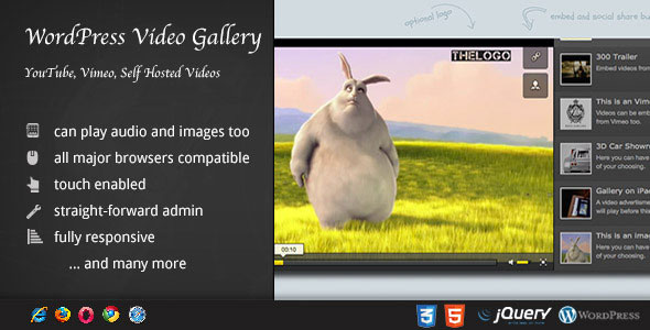 CodeCanyon - Video Gallery WordPress Plugin /w YouTube, Vimeo v8.10