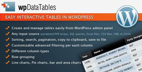 NULLED wpDataTables v1.5.6 - easy tables in WordPress download