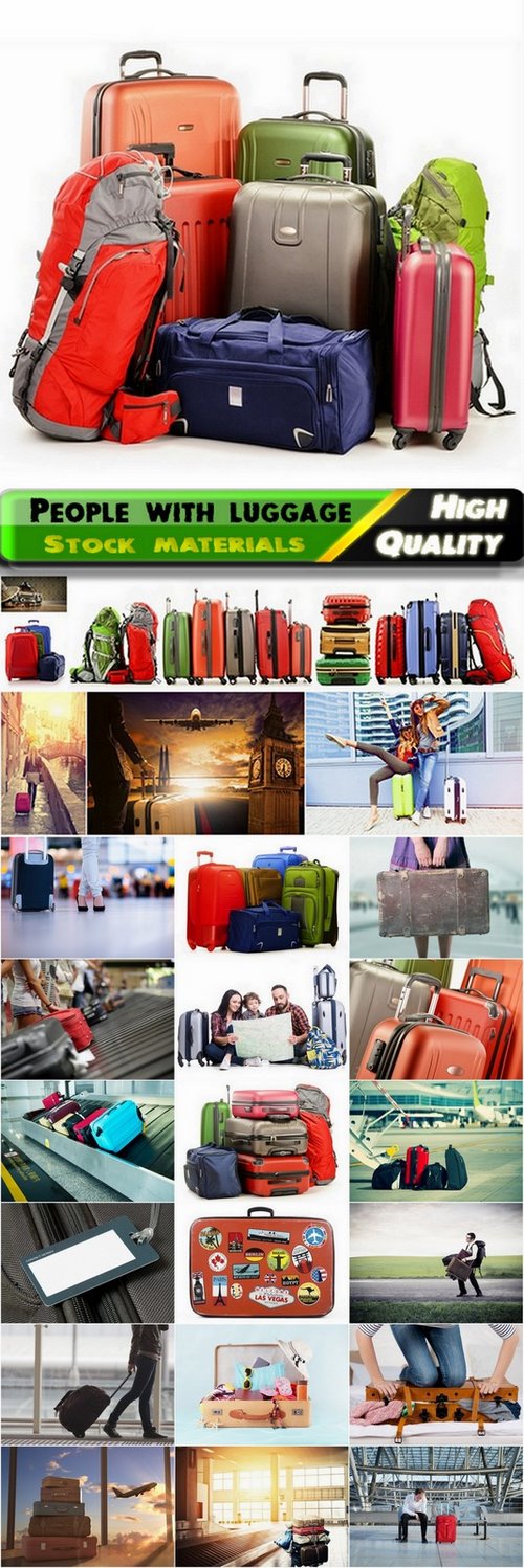 People with luggage ready to travel on vacation - 25 HQ Jpg