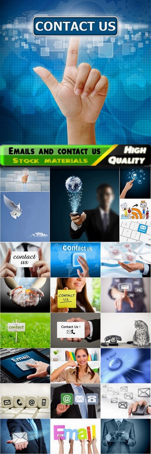 Emails and contact us business concept - 25 HQ Jpg