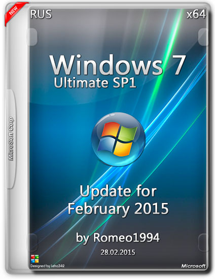 Windows 7 Ultimate x64 Update for February 2015 by Romeo1994 (RUS)