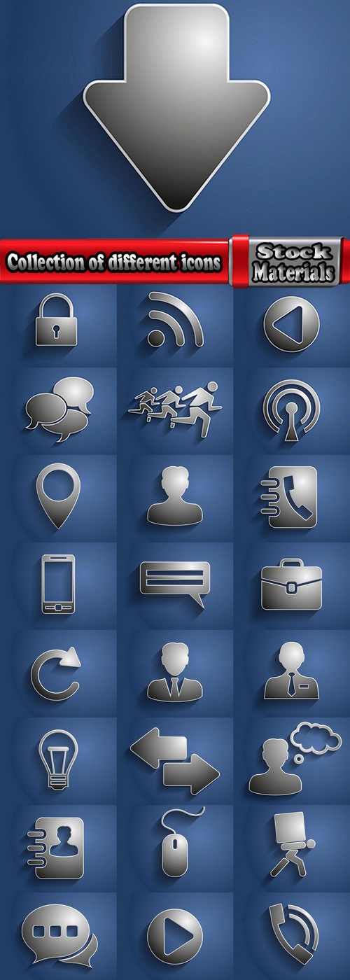 Collection of different icons 10-25 Eps