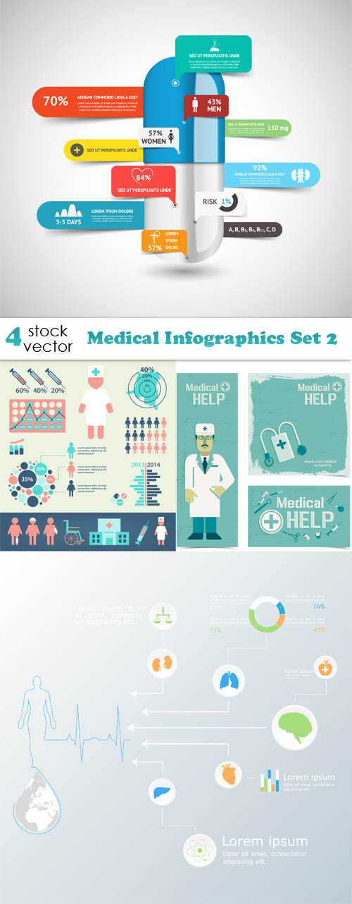 Vectors - Medical Infographics Set 02