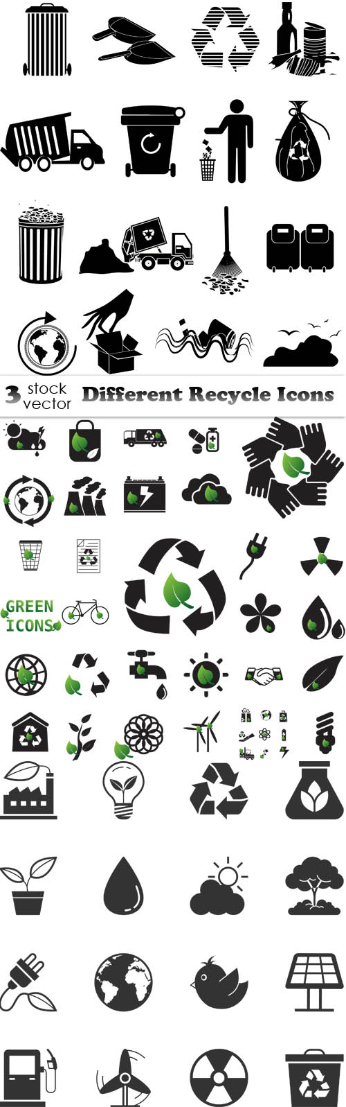 Vectors - Different Recycle Icons