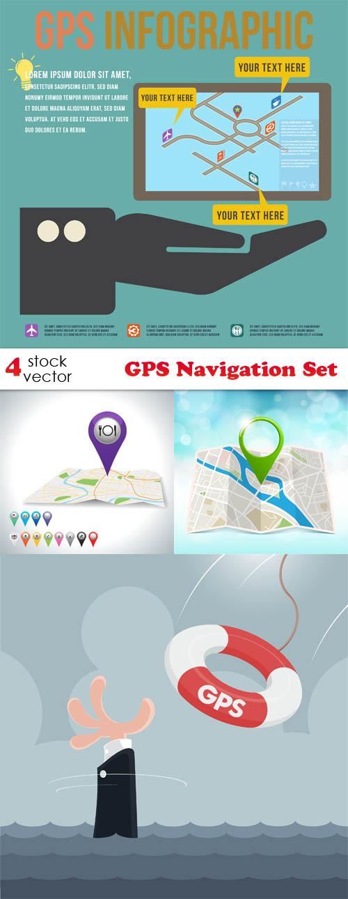 Vectors - GPS Navigation Set 3