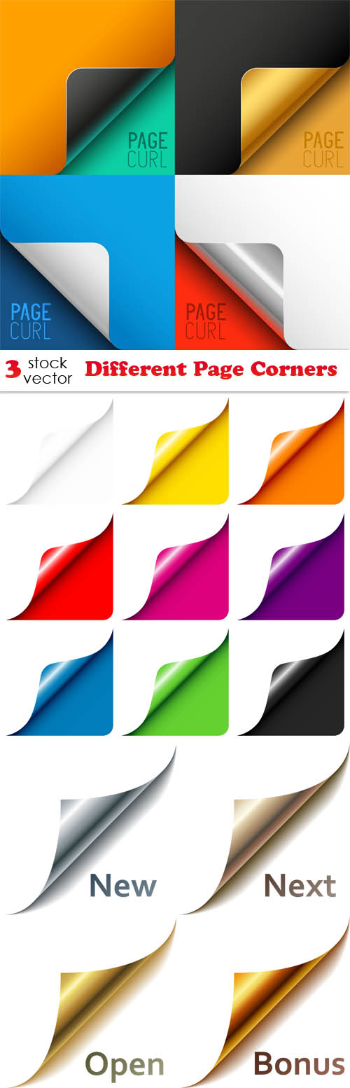 Vectors - Different Page Corners 7