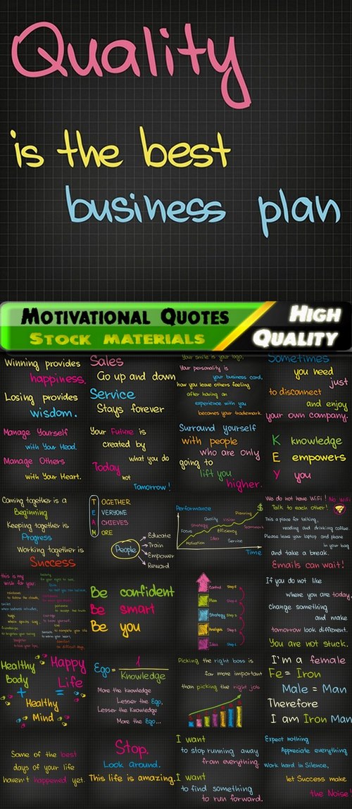 Motivational Quotes in vector from stock 04