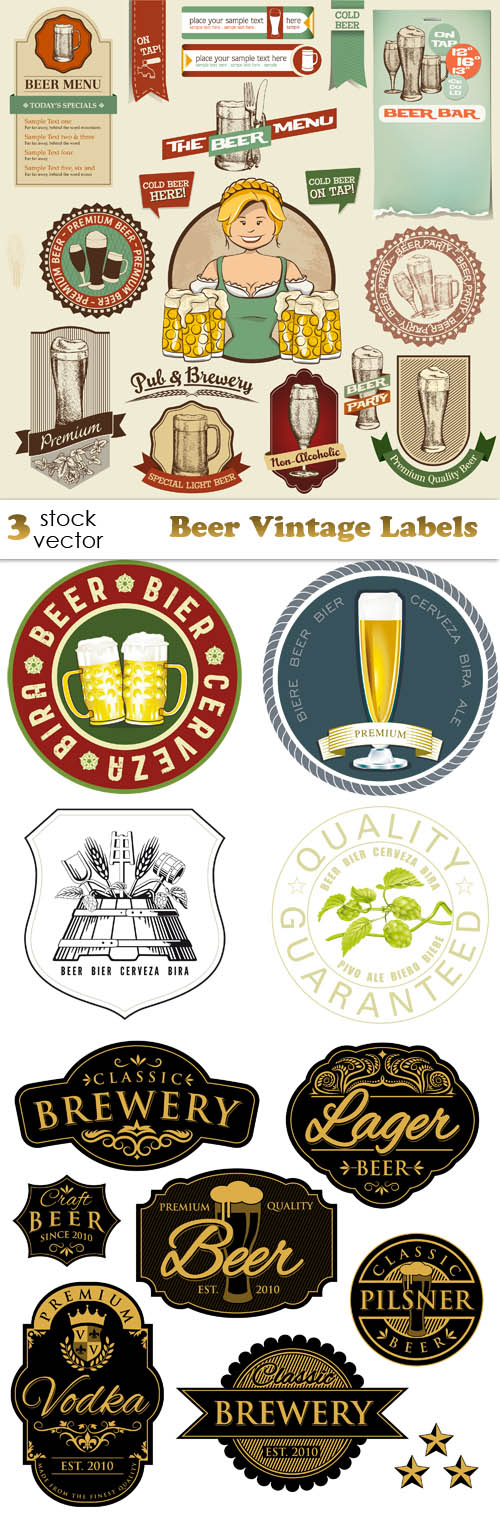 Vectors - Beer Vintage Labels