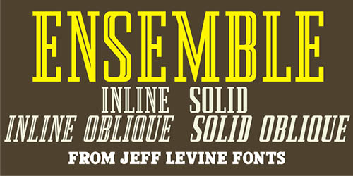 Ensemble Inline JNL Font Family