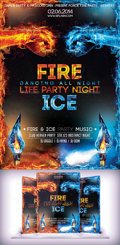 Fire & Ice Party Flyer - Graphicriver 9221177