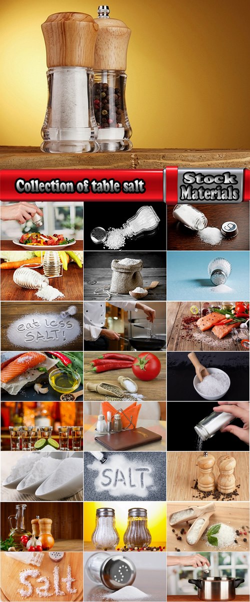 Collection of table salt salt shaker salty foods sprinkled salt on the table 25 HQ Jpeg