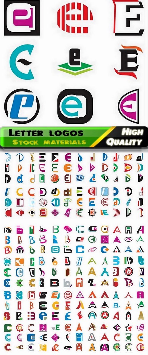 Letter vector logos for business from stock 8 - 25 Eps