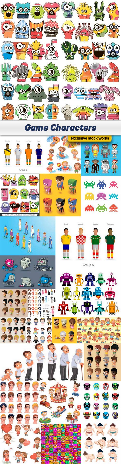 Game Characters Vector set 1