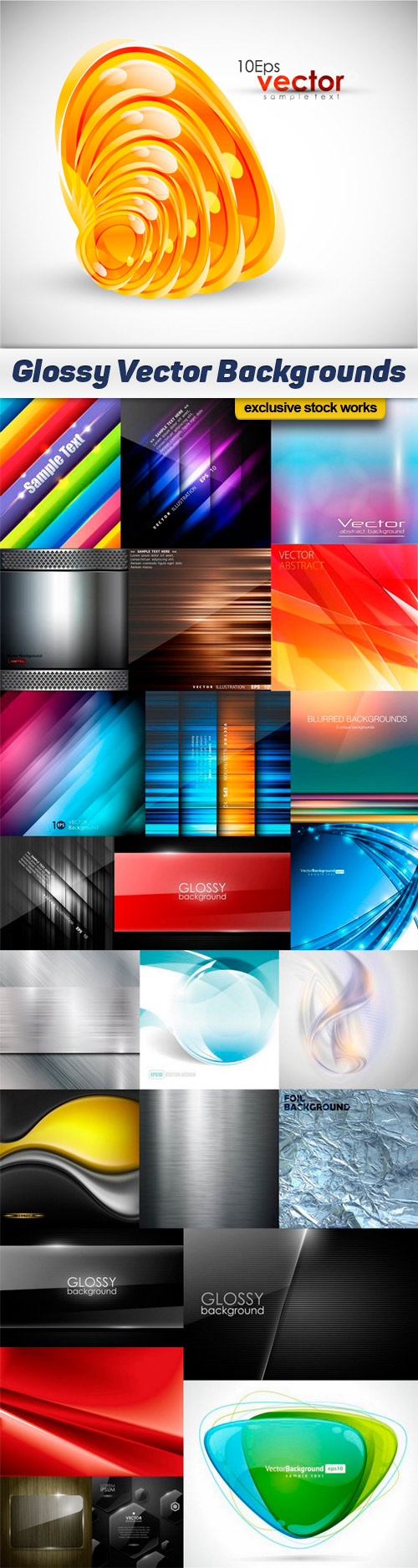 Glossy Vector Backgrounds 6