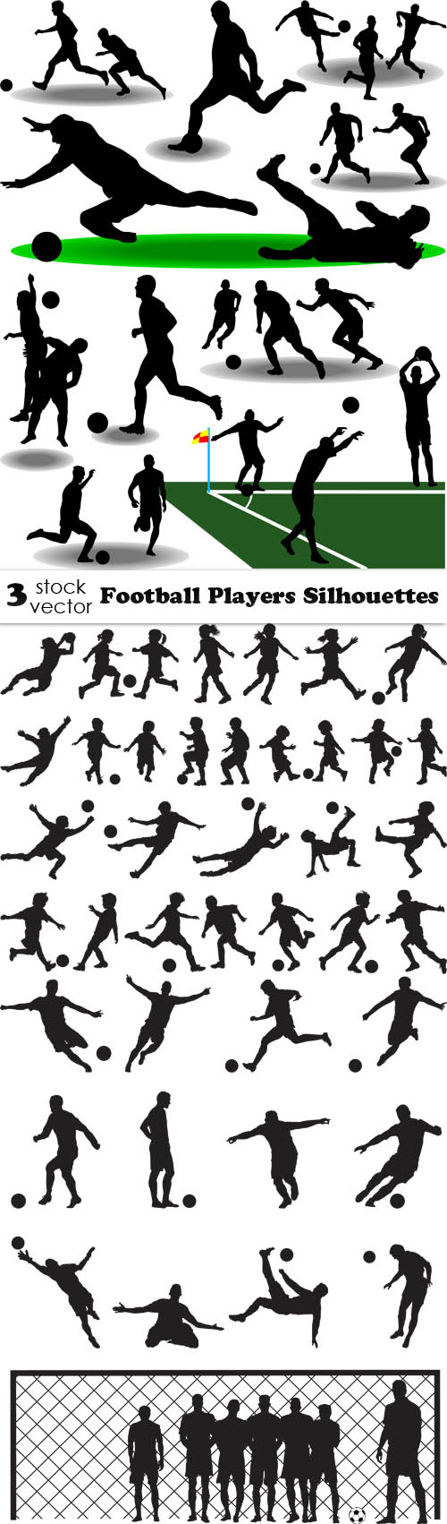 Vectors - Football Players Silhouettes 2