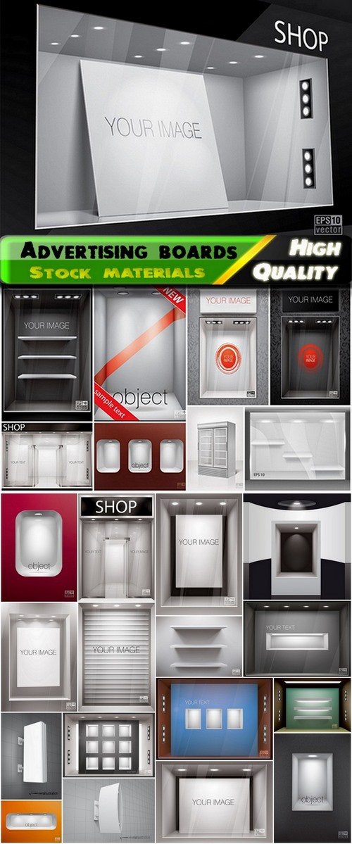 Advertising boards and shops for objects - 25 Eps
