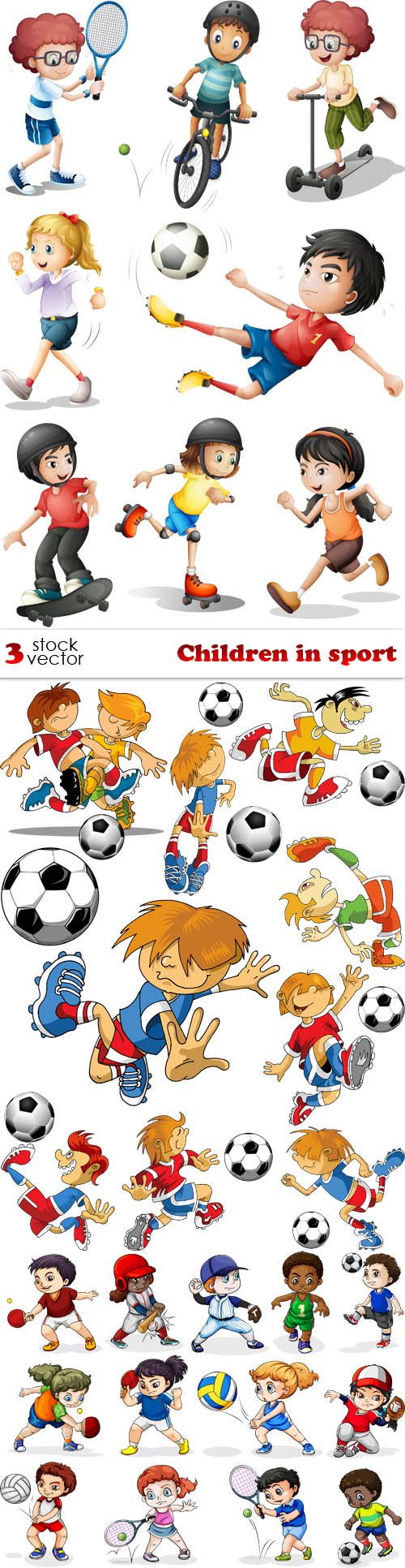 Vectors - Children in sport 3