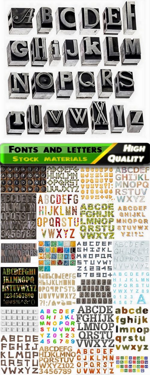 Creative fonts with letters and alphabet - 25 HQ Jpg