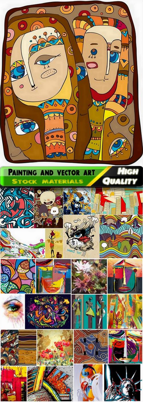 Painting and creative vector art from stock - 25 Eps