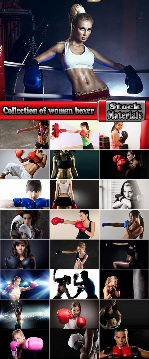 Collection of woman boxer sport boxing gloves boxing ring champion 25 HQ Jpeg