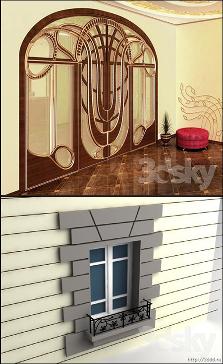 [3DMax] Classic Window & Door