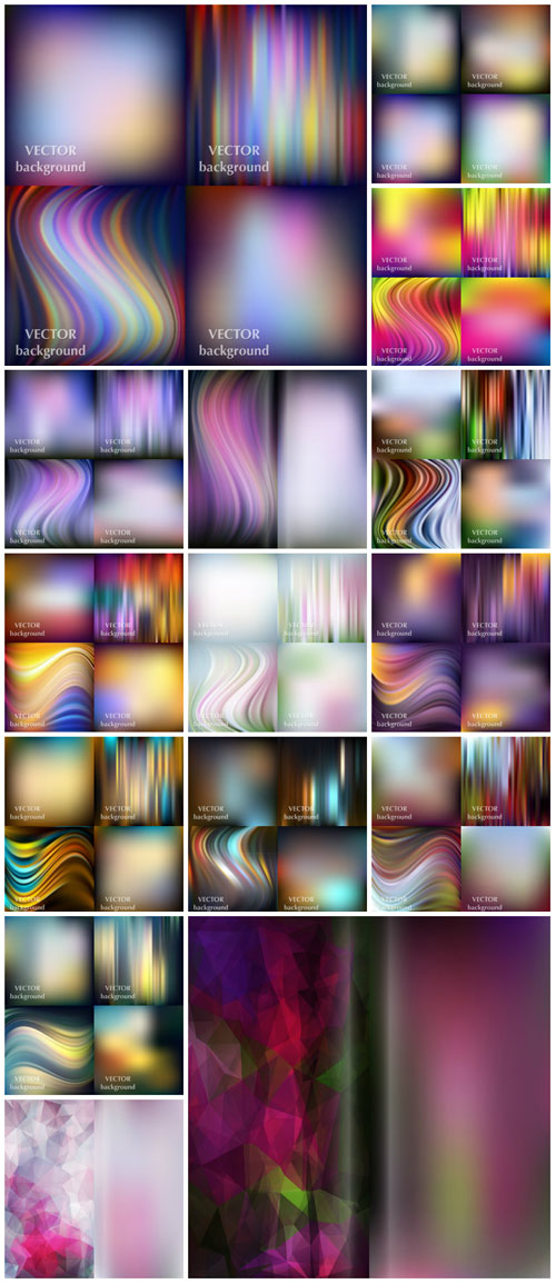 Abstract colorful blurred smooth vector backgrounds network